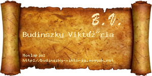 Budinszky Viktória névjegykártya